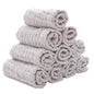 Baby Washcloths - Natural Cotton Baby Wipes - Soft Newborn Face Towel for Sensitive Skin - 10 Pack, 12X12 Inches